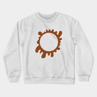 Cup of Joe Coffee Splatter Brown Crewneck Sweatshirt